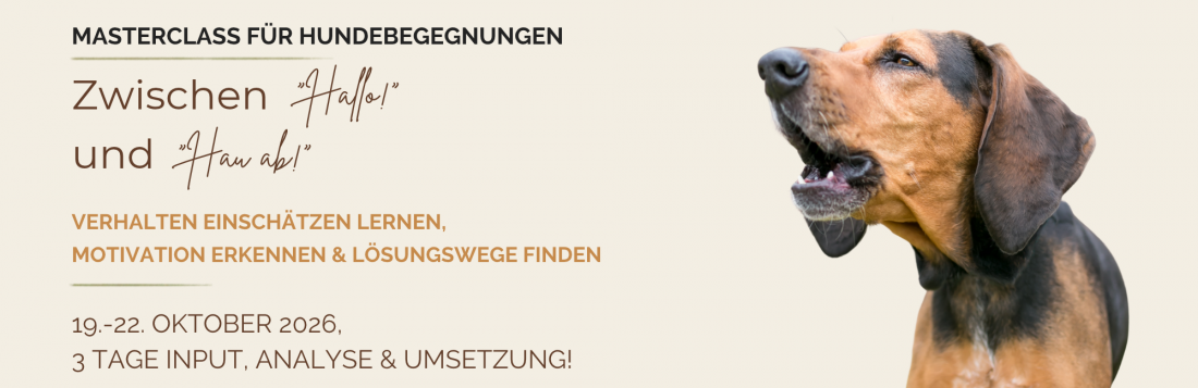 Zwischen “Hallo!” und “Hau ab!” - Masterclass für Hundebegegnungen